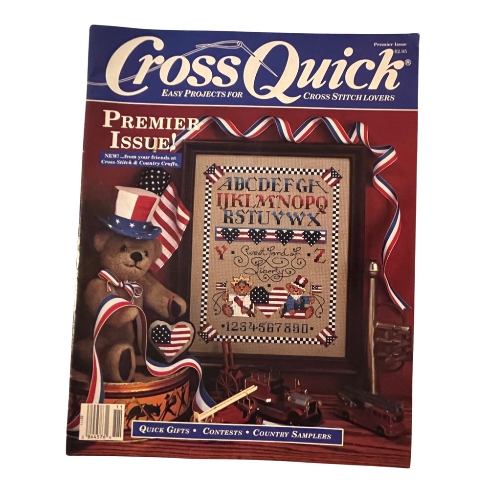 Cross Quick Magazine Premier Issue Vol 1 No 1 Aug Sept 1988 Vintage Patterns